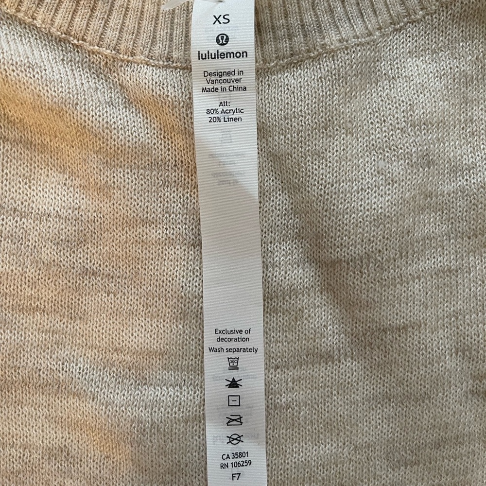 Lululemon cream sweater - Picture 3 of 7